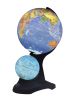 Illuminated Dual Globe – Modern Polyresin Decorative Accent
