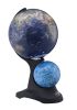 Illuminated Dual Globe – Modern Polyresin Decorative Accent