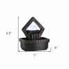 Geo and Pebbles Tabletop Fountain with LED Light – Modern Zen Decorative Accent