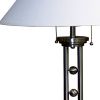 Silver Metal Two‑Light Table Lamp with Classic Empire Shade – Modern Traditional Accent