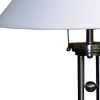 Silver Metal Two‑Light Table Lamp with Classic Empire Shade – Modern Traditional Accent