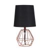 Copper Glow Geometric Bedside Lamp