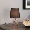 Copper Glow Geometric Bedside Lamp