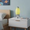 11" Yellow and Silver Rocket Shaped Bedside Lamp