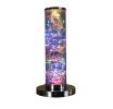 Silver LED Rope Column Glow Table Lamp