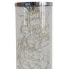 Silver LED Rope Column Glow Table Lamp