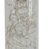 Silver LED Rope Column Glow Table Lamp