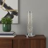 Silver LED Rope Column Glow Table Lamp