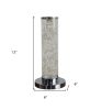 Silver LED Rope Column Glow Table Lamp