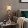 Rose Gold Crystal Bloom Bedside Lamp
