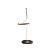 22" Black Modern Glow LED Bedside Lamp