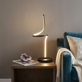 22" Black Modern Glow LED Bedside Lamp