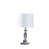 23" Silver Crystal Table Lamp with White Classic Drum Shade