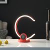 13" Red Contempo C‑Shape LED Desk or Table Lamp