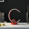 13" Red Contempo C‑Shape LED Desk or Table Lamp