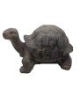 Antiqued Brown Garden Tortoise Sculpture