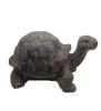 Antiqued Brown Garden Tortoise Sculpture