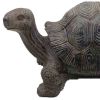 Antiqued Brown Garden Tortoise Sculpture