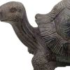 Antiqued Brown Garden Tortoise Sculpture