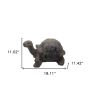 Antiqued Brown Garden Tortoise Sculpture