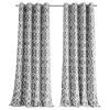 84" Gray Trellis Blackout Window Curtain Panel