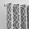 84" Gray Trellis Blackout Window Curtain Panel