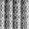 84" Gray Trellis Blackout Window Curtain Panel