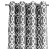 84" Gray Trellis Blackout Window Curtain Panel