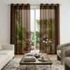 Set of Two 84"  Chocolate Solid Modern Window Panels