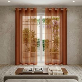 Set of Two 84"  Rust Solid Modern Window Panels