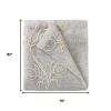 Set of Two 84" Beige Boho Embroidered Window Panels