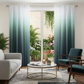 Set of Two 84"  Blue Ombre Shades Window Panels
