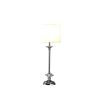 26" Silver Metal & Faux Crystal Table Lamp with White Cylinder Shade