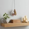 6" Rainbow Resin Climbing Man Hanging Sculpture with Hooks – Modern Dimensional Wall Art