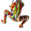 Set of Three Rainbow Resin Climbing People Hanging Dimensional Sculptures