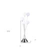 Silver Chrome Six Light Globe Desk or Table Lamp