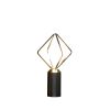 20" Silver Geometric Pedestal Table Lamp – Modern Industrial Cage Design