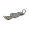 Cast Iron Tri‑Circle Vanity Tray with Handles – Rustic Handmade Decorative Catchall