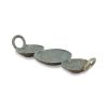 Cast Iron Tri‑Circle Vanity Tray with Handles – Rustic Handmade Decorative Catchall