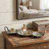 Cast Iron Tri‑Circle Vanity Tray with Handles – Rustic Handmade Decorative Catchall