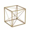 Metal Abstract Geo Cube Sculpture – Handmade Modern Decorative Accent