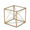 Metal Abstract Geo Cube Sculpture – Handmade Modern Decorative Accent