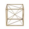 Metal Abstract Geo Cube Sculpture – Handmade Modern Decorative Accent