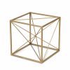 Metal Abstract Geo Cube Sculpture – Handmade Modern Decorative Accent
