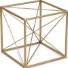 Metal Abstract Geo Cube Sculpture – Handmade Modern Decorative Accent
