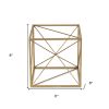 Metal Abstract Geo Cube Sculpture – Handmade Modern Decorative Accent
