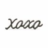 Cast Iron “XOXO” Hand Painted Sentiment Sculpture – Black or Gold