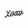 Cast Iron “XOXO” Hand Painted Sentiment Sculpture – Black or Gold