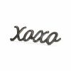 Cast Iron “XOXO” Hand Painted Sentiment Sculpture – Black or Gold