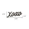 Cast Iron “XOXO” Hand Painted Sentiment Sculpture – Black or Gold